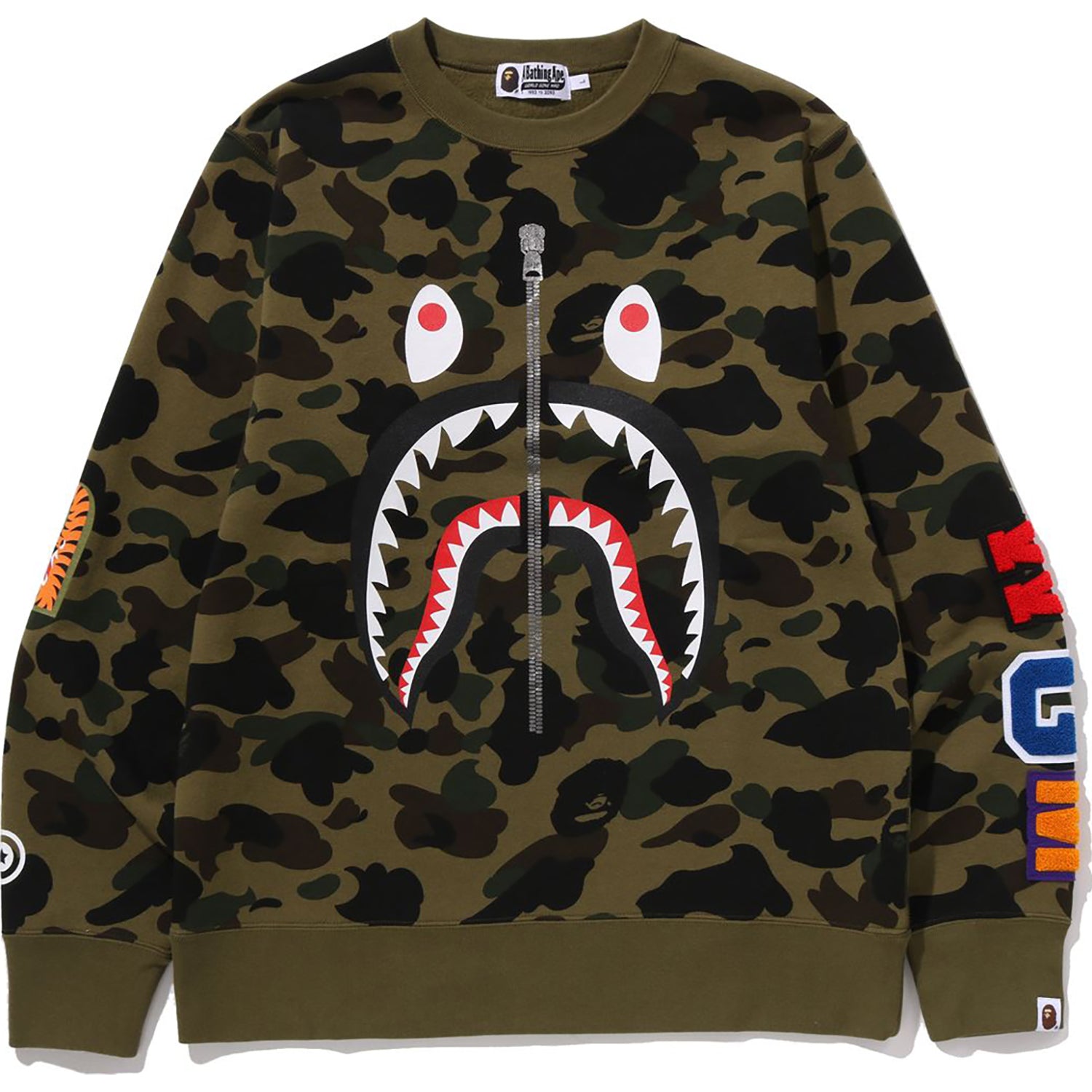 1ST CAMO SHARK CREWNECK SWEATSHIRT MENS - Image 11