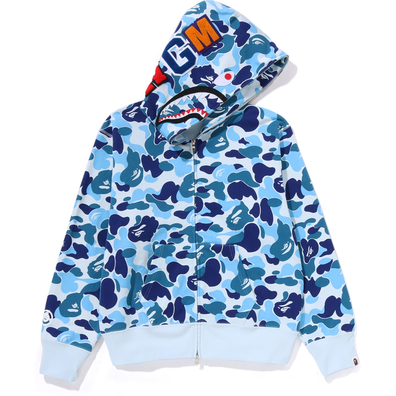 ABC CAMO SHARK FULL ZIP HOODIE LADIES