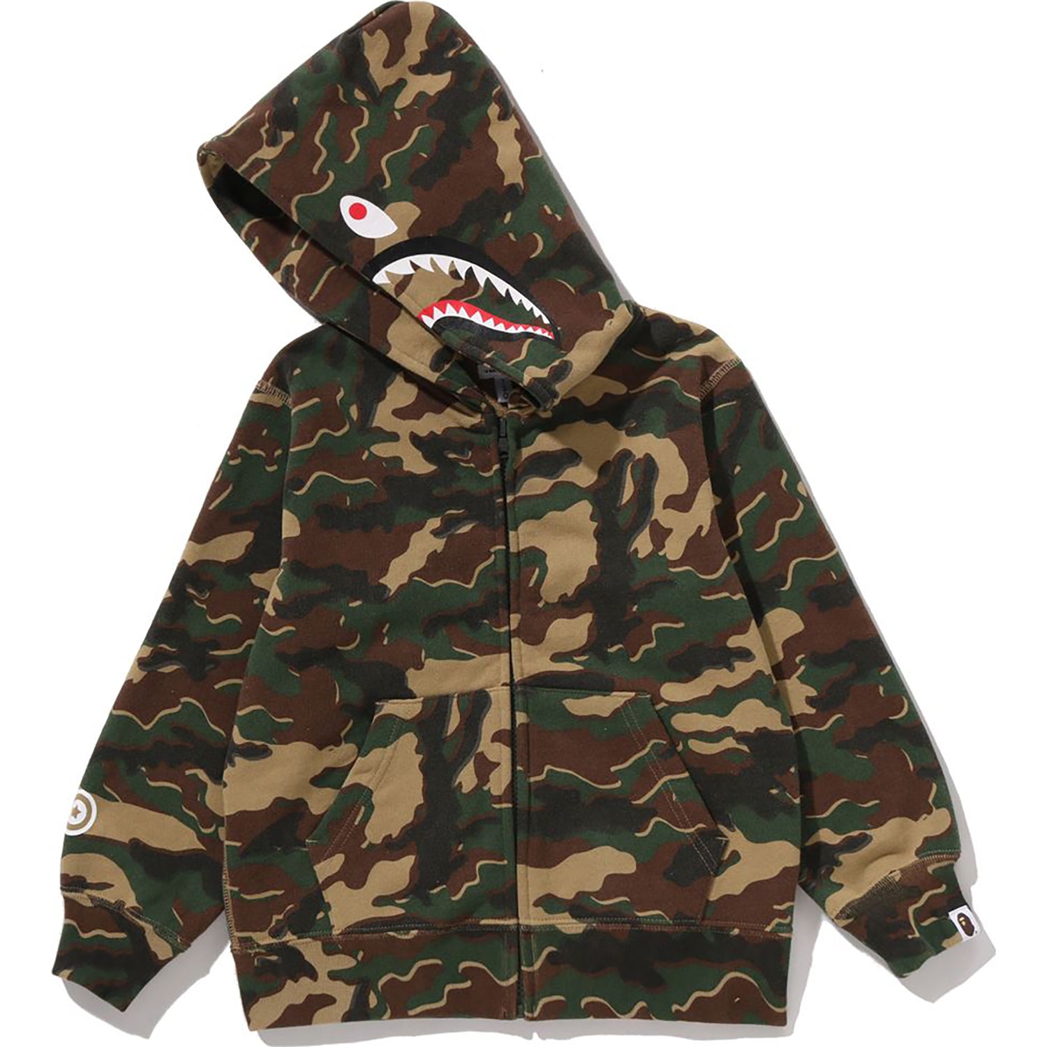 Alternative view of GLITCH WOODLAND CAMO SHARK ZIP HOODIE KIDS
